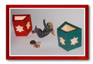 photophore de Noël Rouget et Vert