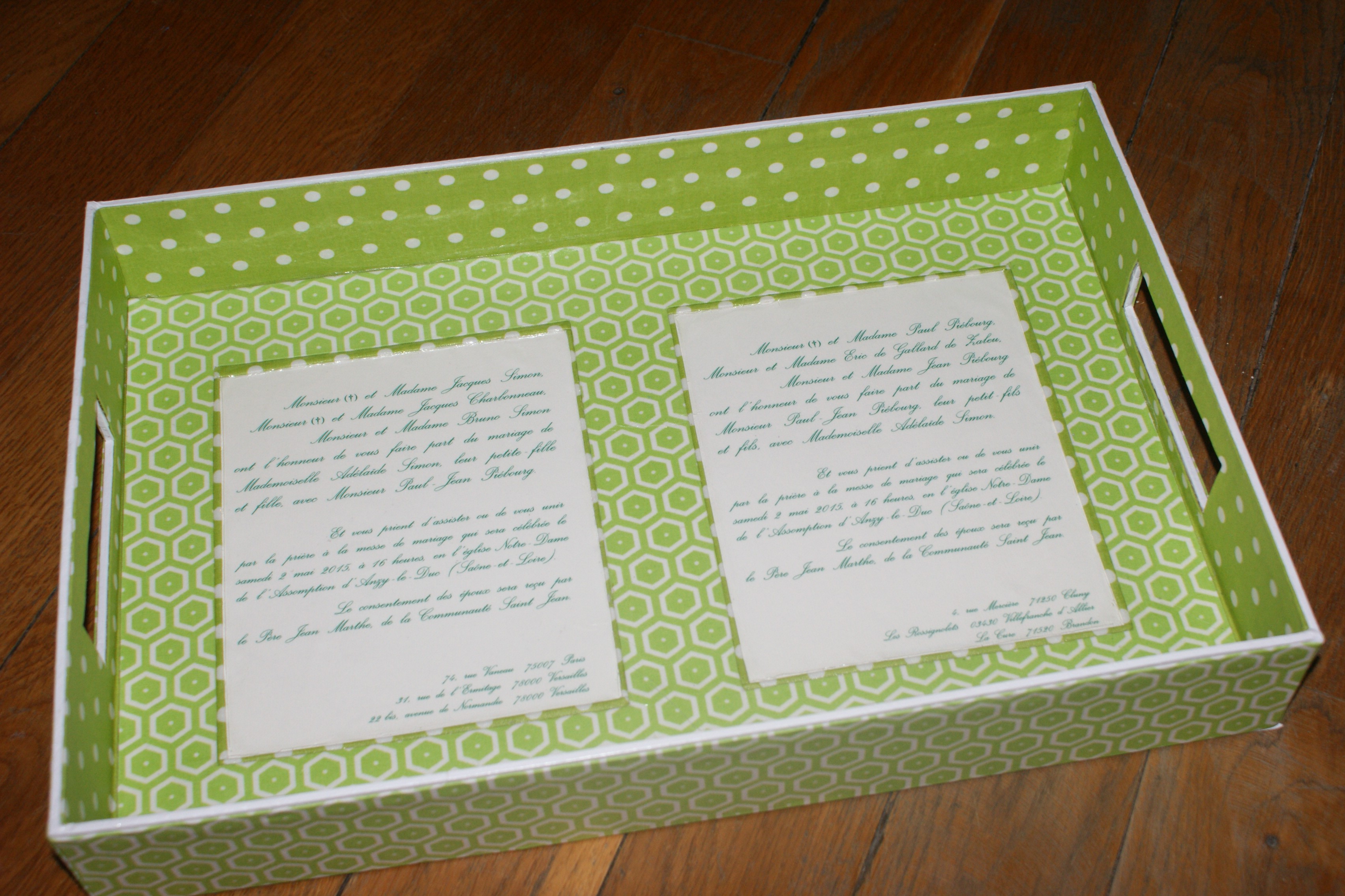 Plateau de mariage